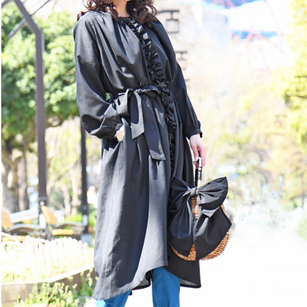outlet】リボン付フロントフリルシャツワンピース | ＆ LOVE CLOSET