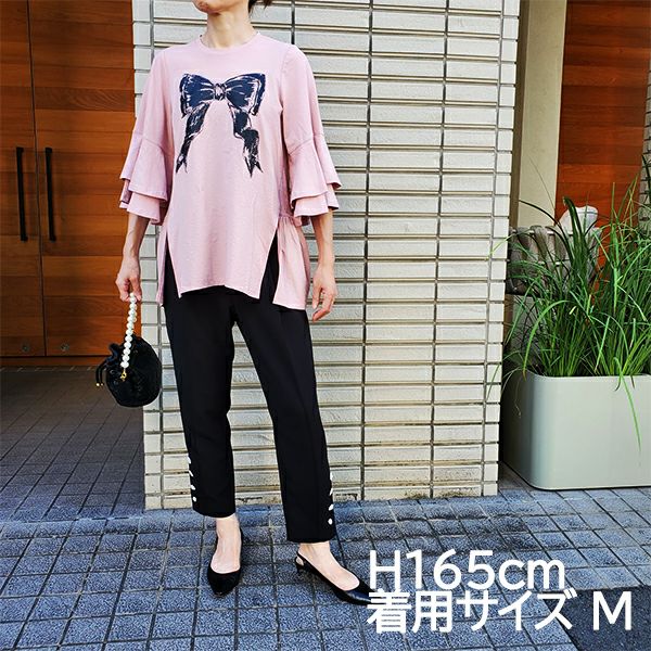 outlet】＆LOVE CLOSETリボンプリントチュニックTシャツ | ＆ LOVE CLOSET