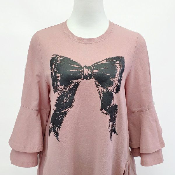outlet】＆LOVE CLOSETリボンプリントチュニックTシャツ | ＆ LOVE CLOSET