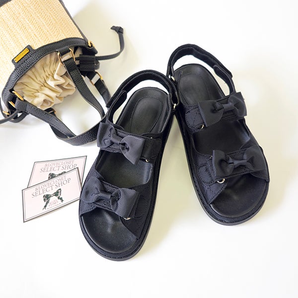 outlet】【SELECT】ダブルリボンサンダル | ＆ LOVE CLOSET