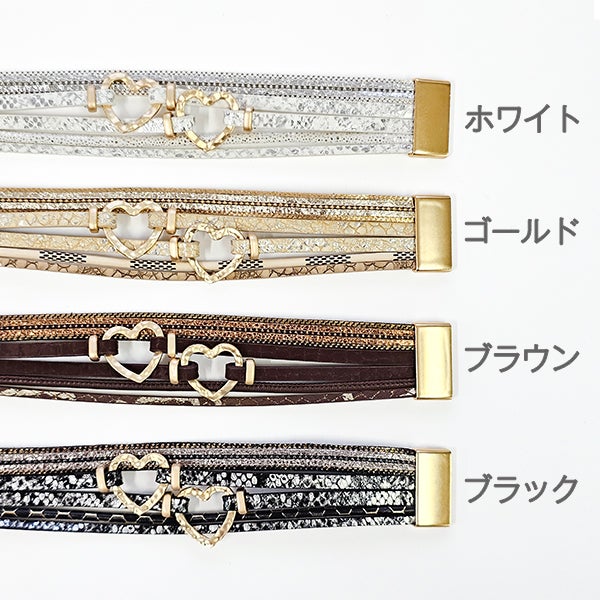 SELECT】ダブルハートのコードブレスレット | ＆ LOVE CLOSET