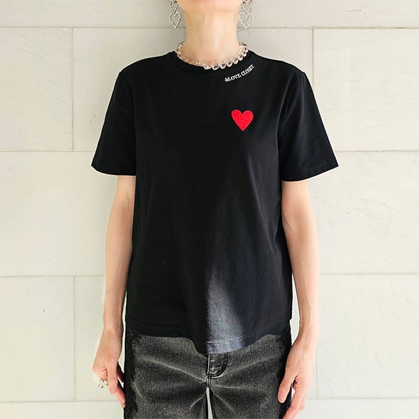 ワンポイントハート刺繍Tシャツ | ＆ LOVE CLOSET